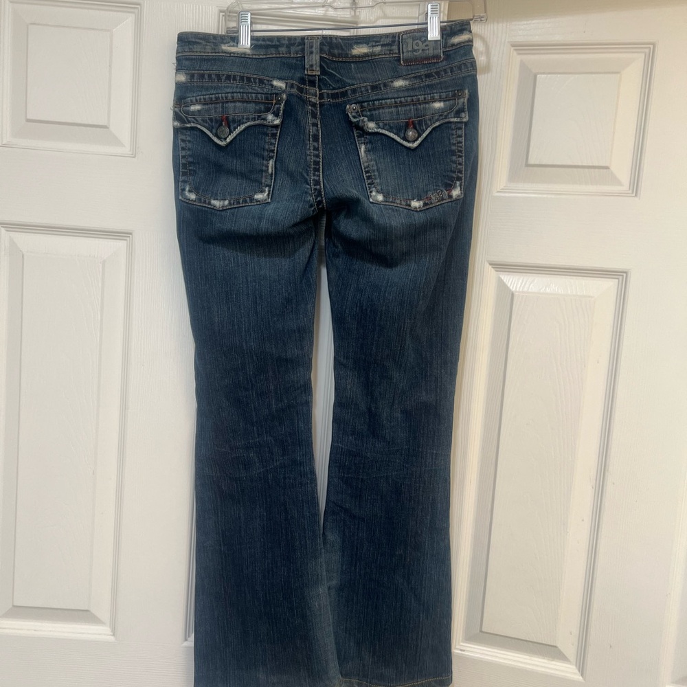 1921 Women's Distressed 28/34 Denim Blue Jeans‎ Western Cowgirl Festival Grunge - Picture 4 of 12